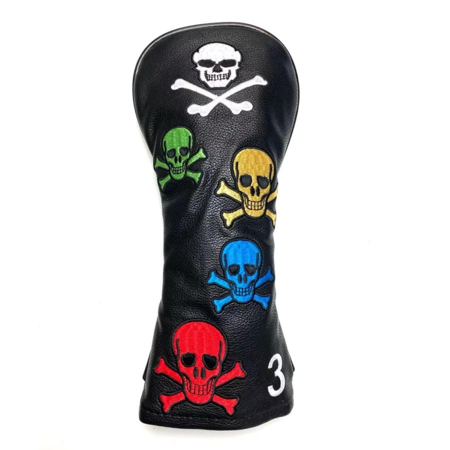 【ヘッドカバー】 5色スカル 単品 1番・3番・5番・X番