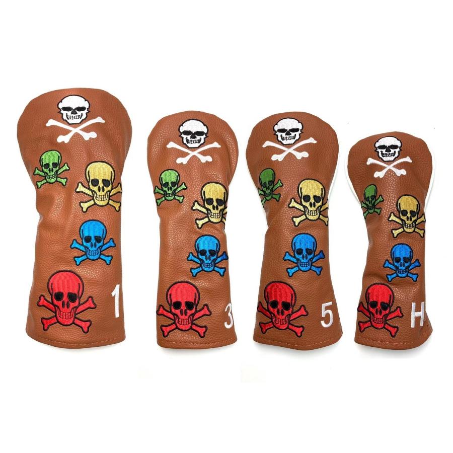 【ヘッドカバー】 5色スカル 単品 1番・3番・5番・X番