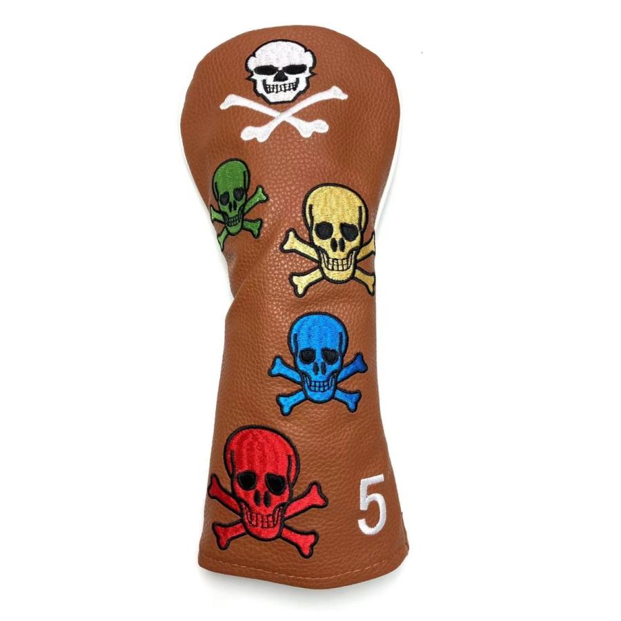 【ヘッドカバー】 5色スカル 単品 1番・3番・5番・X番