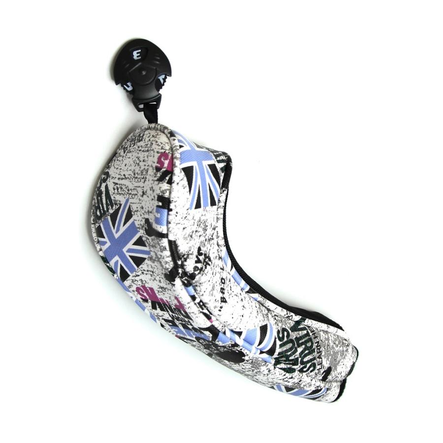 【ヘッドカバー】 スカル×イギリス国旗 単品 ユーティリティー(UT)用