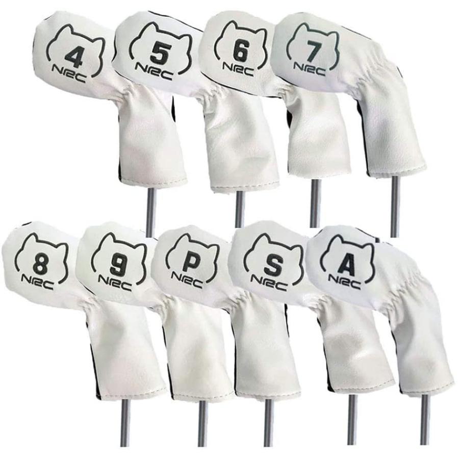 ゴルフ ヘッドカバー アイアンカバー 9点セット 番手付 秋田犬