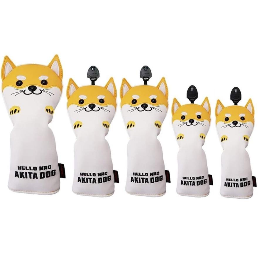 【ヘッドカバー】 秋田犬 ハスキー ラグドール ねこ 5点セット