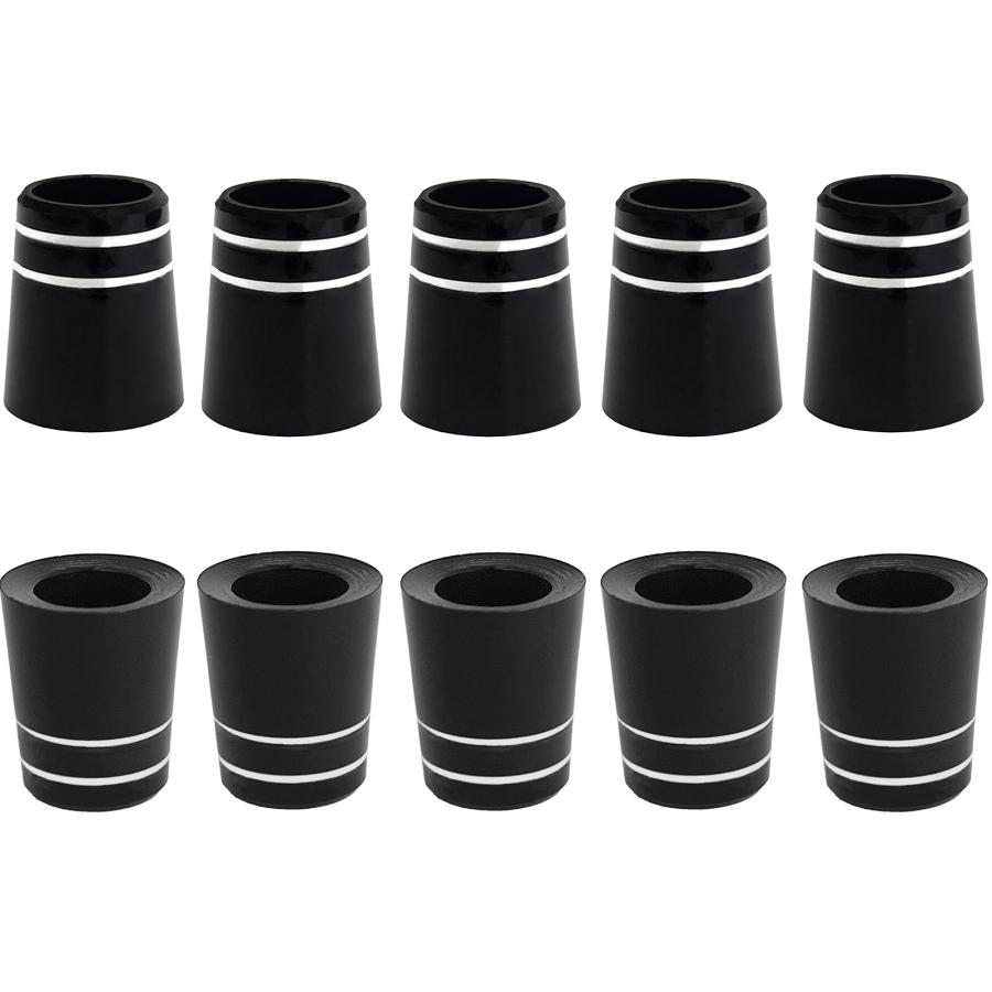 ゴルフ フェルール 10個セット スリーブ再利用ソケット リシャフト部品 銀箔2本 8.6mm 8.9mm 9.3mm 9.5mm