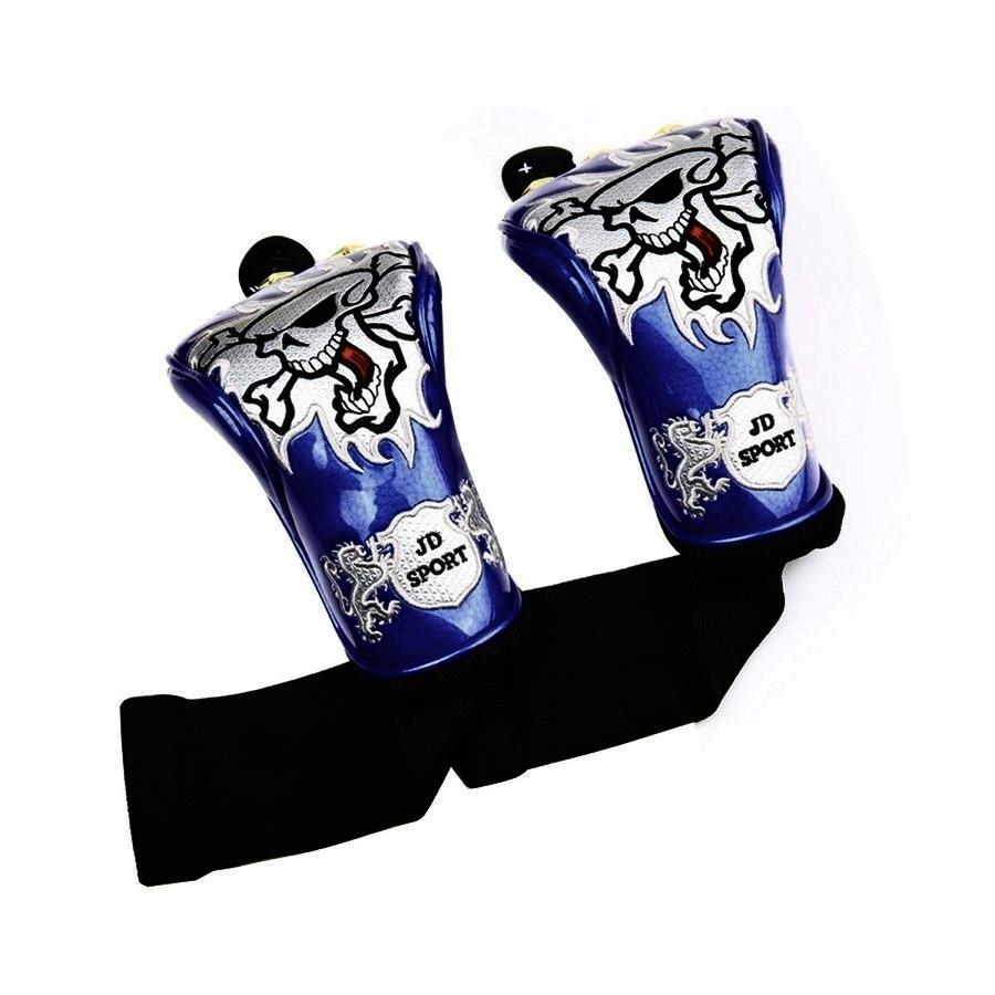 【ヘッドカバー】 スカルデザイン 2点セット FW×2