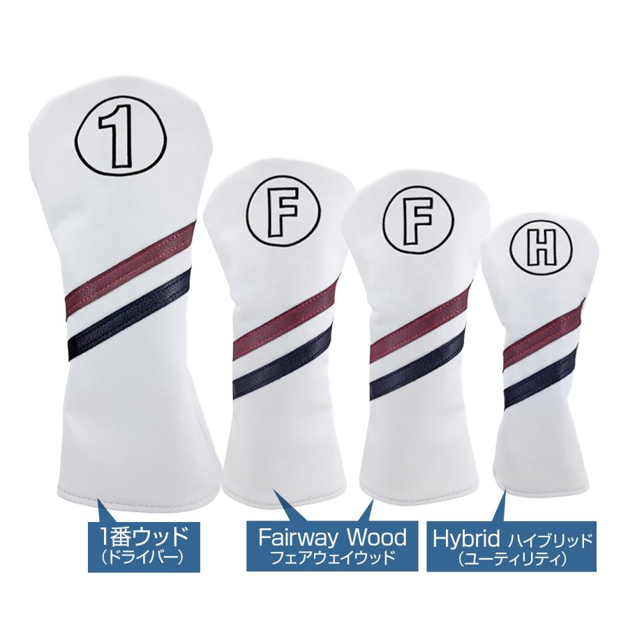 【ヘッドカバー】 無地ダーク 単品 DR・FW・UT