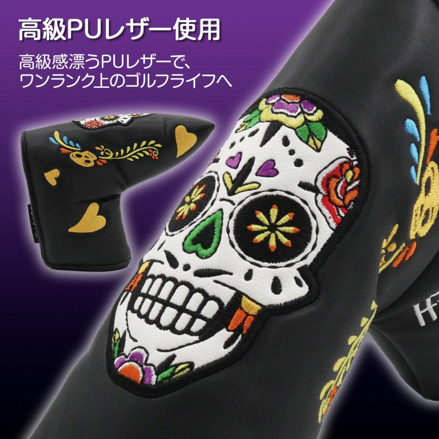 パターカバー ヘッドカバー スコッティーキャメロン オデッセイに 適合 ピンタイプ 用 Mexicoスカル