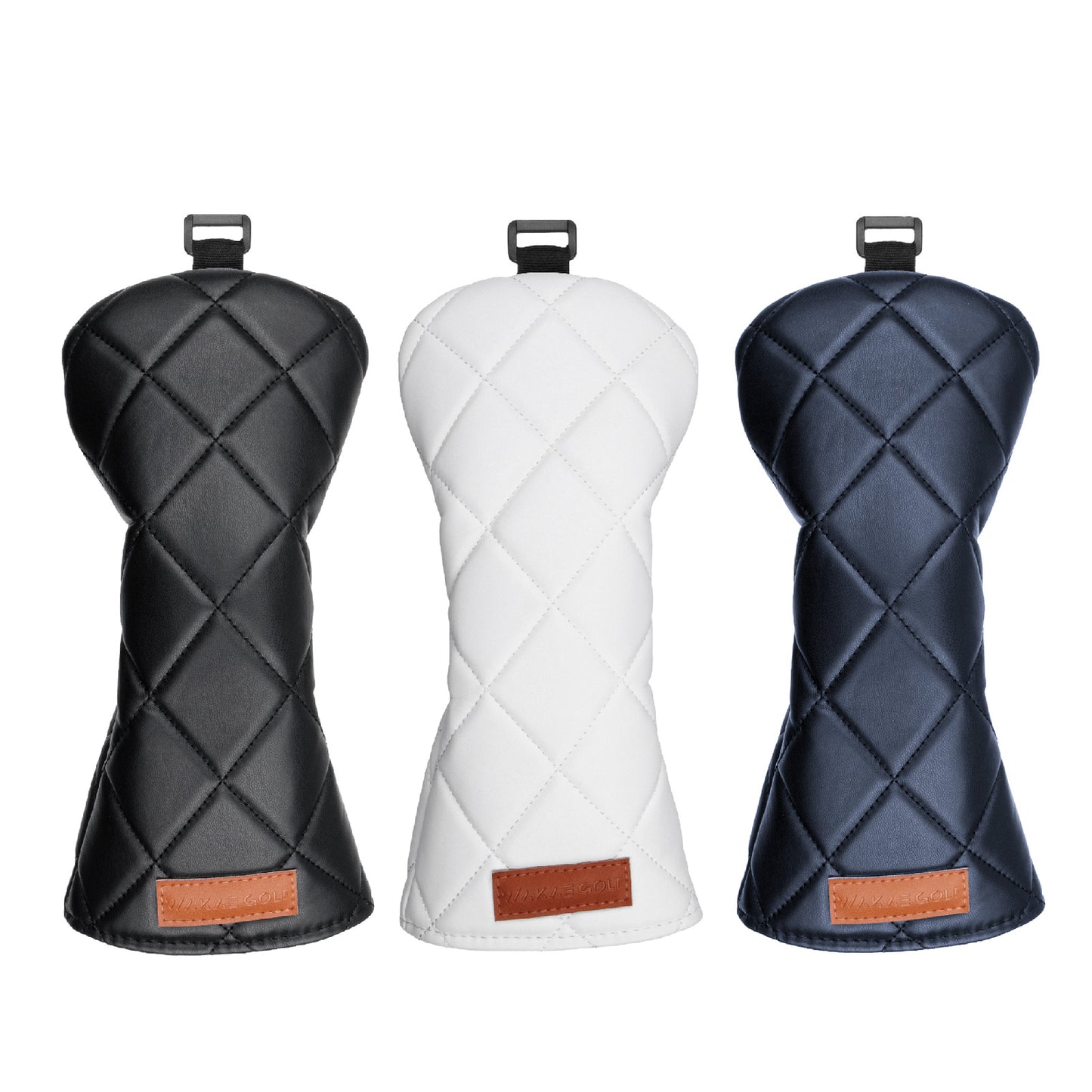 【ヘッドカバー】WAKAE GOLF オリジナル 無地ダイヤ 単品 4点 DR・FW・UT