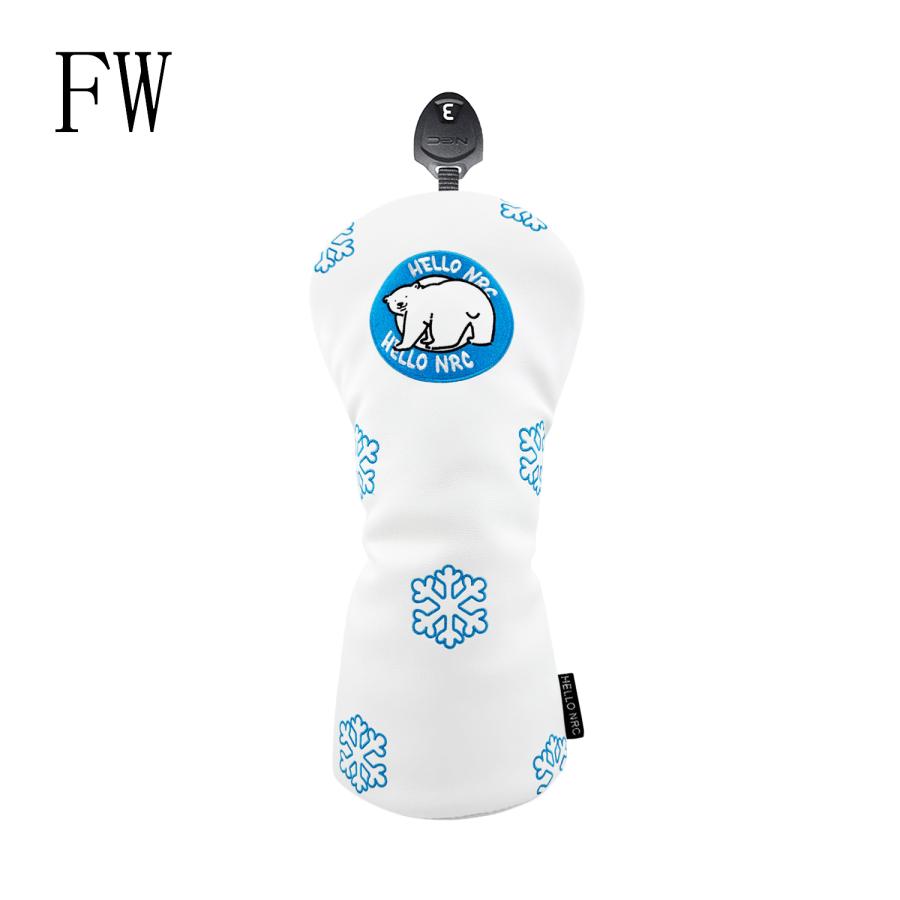 【ヘッド/パターカバー】 白熊ロゴ 単品 DR・FW・UT・マレット・ピンタイプ