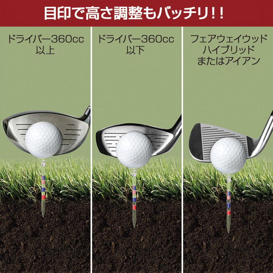 ゴルフ ティー プラスチックゴルフティー カップ透明 ティー 10個セット アメリカ