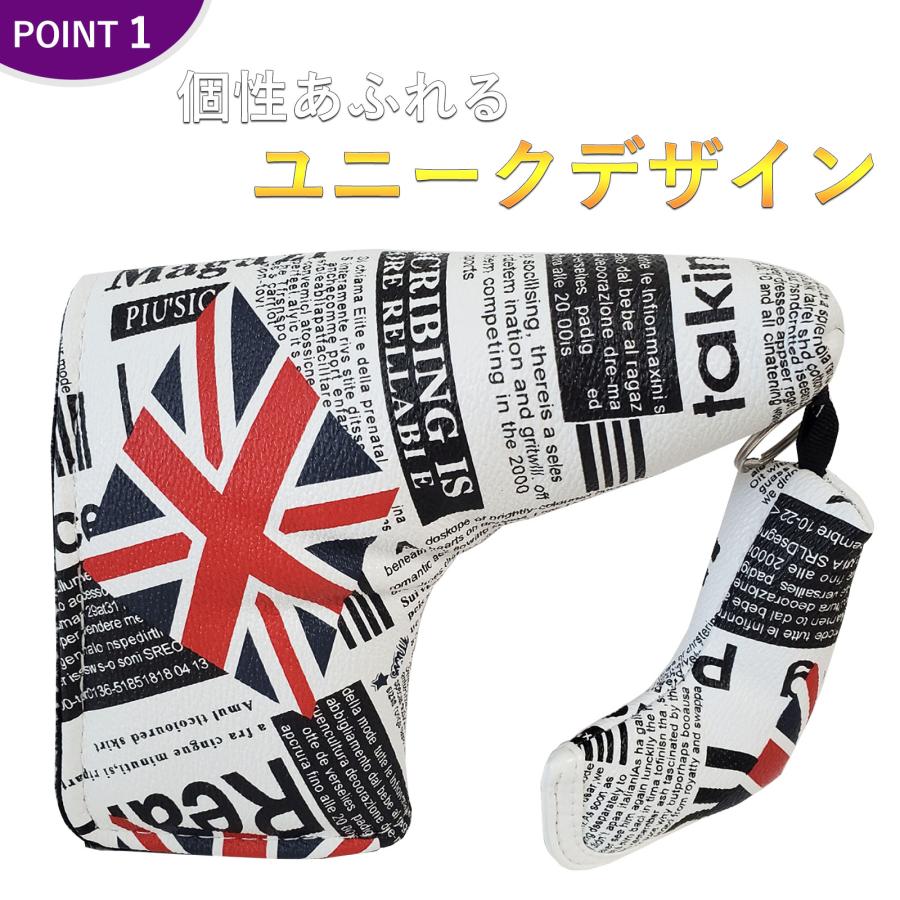 ゴルフ ヘッドカバー パターカバー ピンタイプ スコッティーキャメロン オデッセイに適合 磁石タイプ開閉 キーリング付き 高級pu革 アメリカ イギリス 迷彩