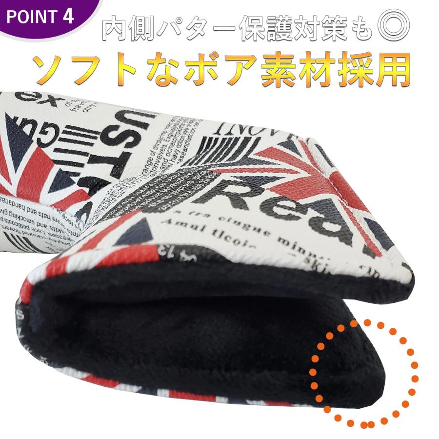 ゴルフ ヘッドカバー パターカバー ピンタイプ スコッティーキャメロン オデッセイに適合 磁石タイプ開閉 キーリング付き 高級pu革 アメリカ イギリス 迷彩