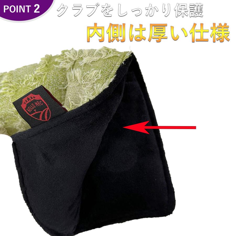 パターカバー ピンタイプ スパイダー スコッティーキャメロン オデッセイに 適合 マグネット開閉式 ゴルフ カバー ファブリック