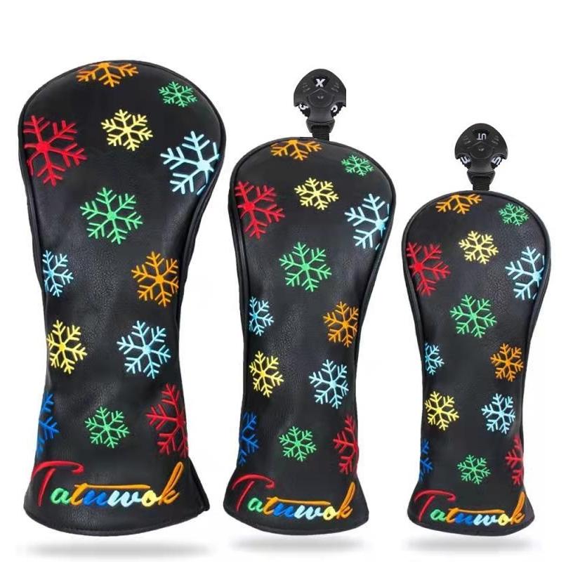 【ヘッドカバー】 雪花 3点セット DR/FW×2