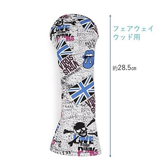 【ヘッドカバー】 スカル×イギリス国旗 フェアウェイウッド2点セット FW×2