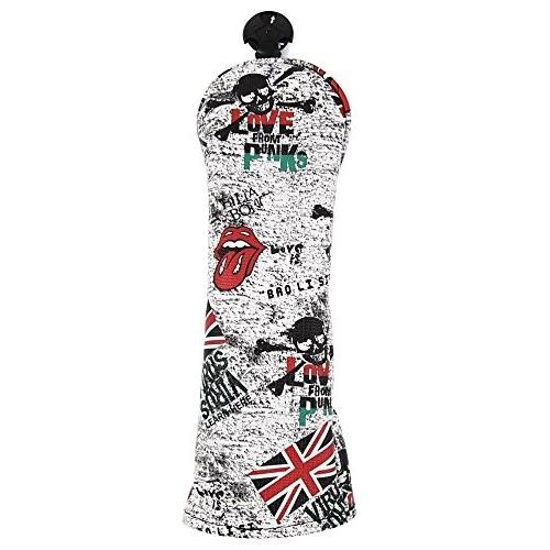 【ヘッドカバー】 スカル×イギリス国旗 フェアウェイウッド2点セット FW×2