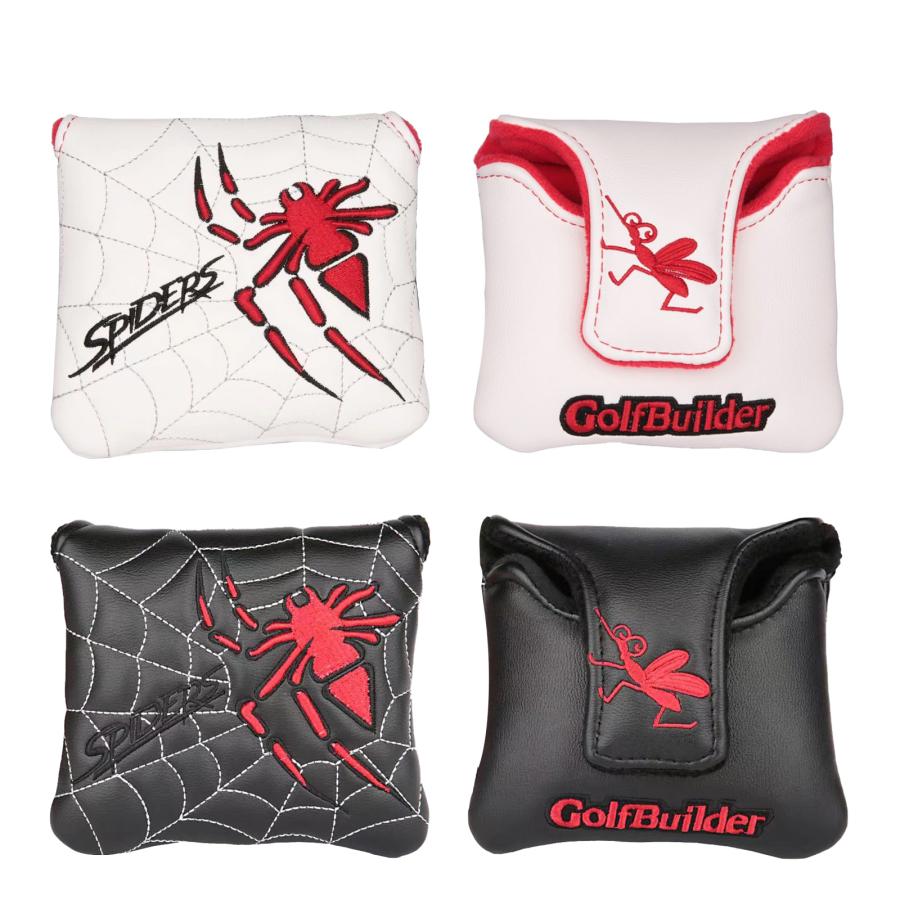 ゴルフ パターカバー ヘッドカバー マレット マグネット付け テーラーメイド スパイダーパター スコッティーキャメロン オデッセイに適合 蜘蛛