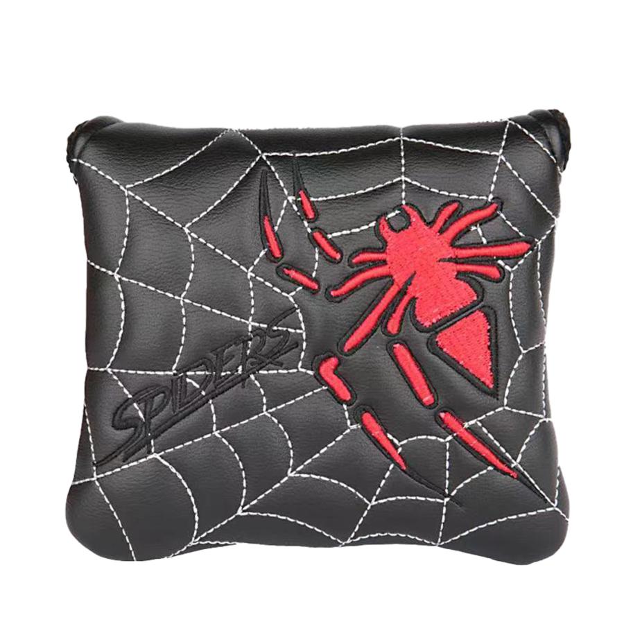 ゴルフ パターカバー ヘッドカバー マレット マグネット付け テーラーメイド スパイダーパター スコッティーキャメロン オデッセイに適合 蜘蛛