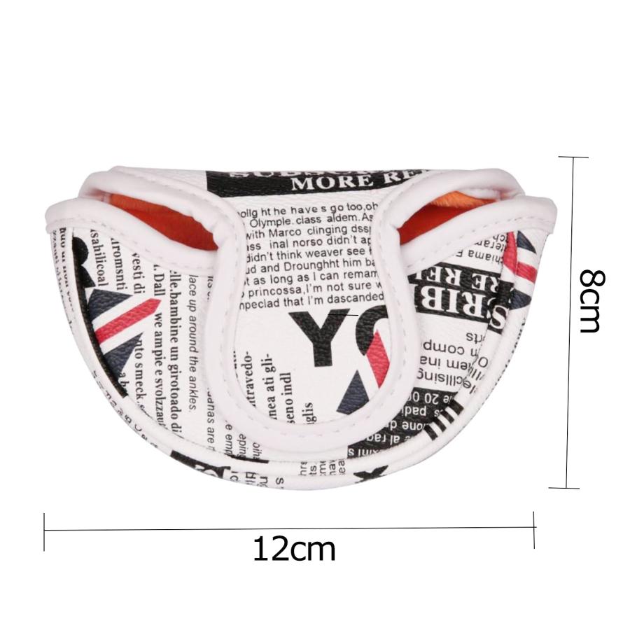 ゴルフ ヘッドカバー ゴルフ パターカバー オデッセイ 対応 レッド小型マレットタイプ対応 マグネット付け アメリカ イギリス