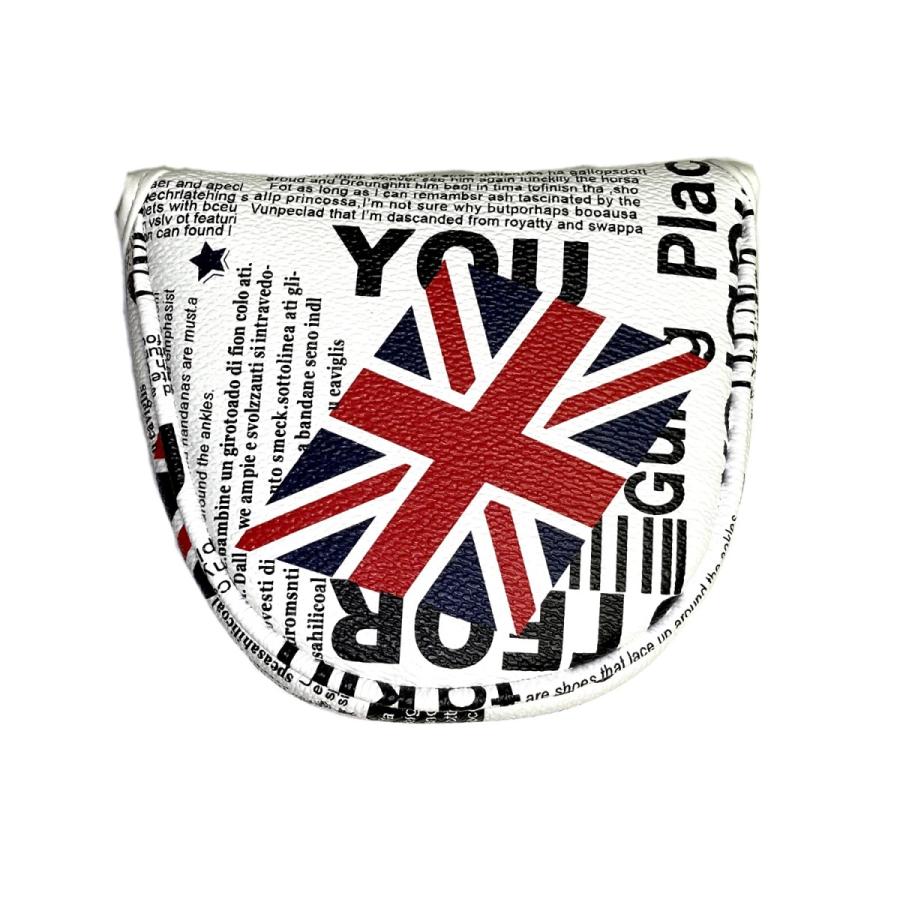 ゴルフ パターカバー ヘッドカバー オデッセイ 2ボール 対応 マレット マグネットタイプ イギリス