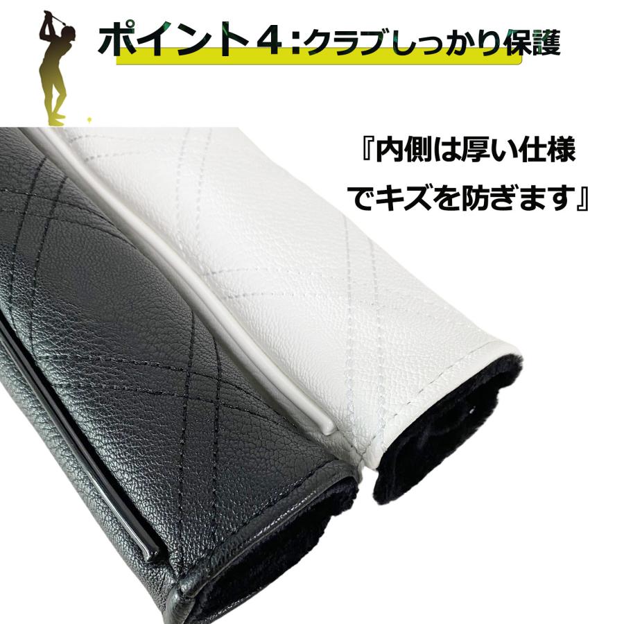 ゴルフアライメントスティックカバー ツアースティック用 2-4本用 グリップ用 多機能 クローバ模様 スカル模様 迷彩模様 スパイダー模様
