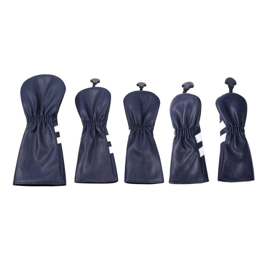 【ヘッドカバー】シンプル 6色展開 5点セット DR/FW×2/UT×2