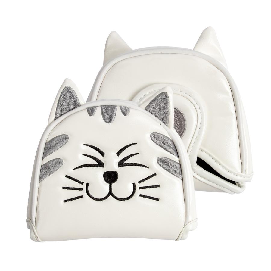 【ヘッド/パターカバー】 ニコニコ猫 単品 DR・FW・UT・マレット・ピンタイプ