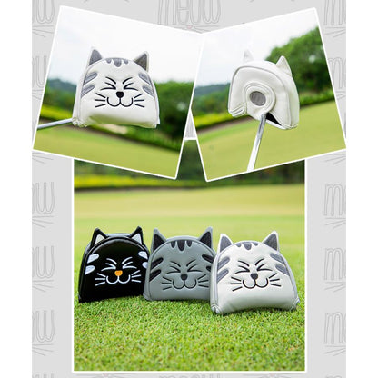 【ヘッド/パターカバー】 ニコニコ猫 単品 DR・FW・UT・マレット・ピンタイプ