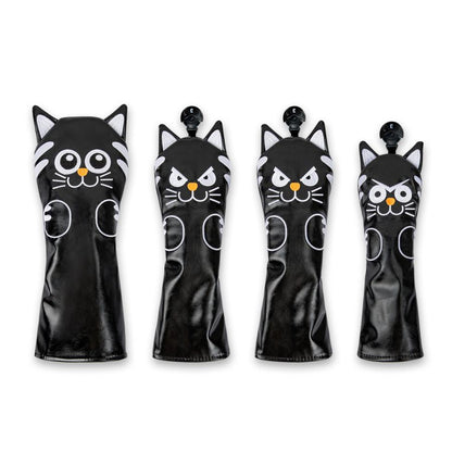 【ヘッド/パターカバー】 ニコニコ猫 単品 DR・FW・UT・マレット・ピンタイプ