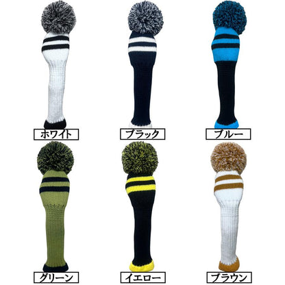 【ヘッドカバー】ニット製  ライン 単品 DR・FW・UT