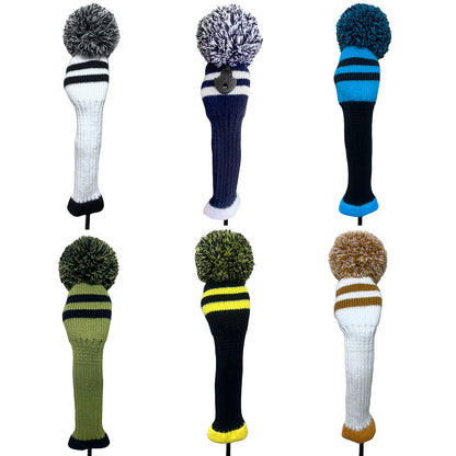 【ヘッドカバー】ニット製  ライン 単品 DR・FW・UT