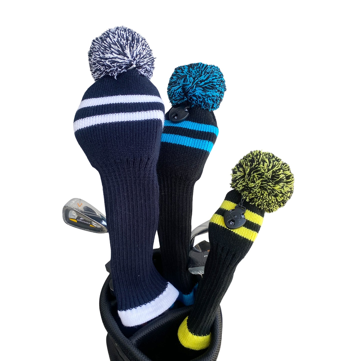 【ヘッドカバー】ニット製  ライン 単品 DR・FW・UT