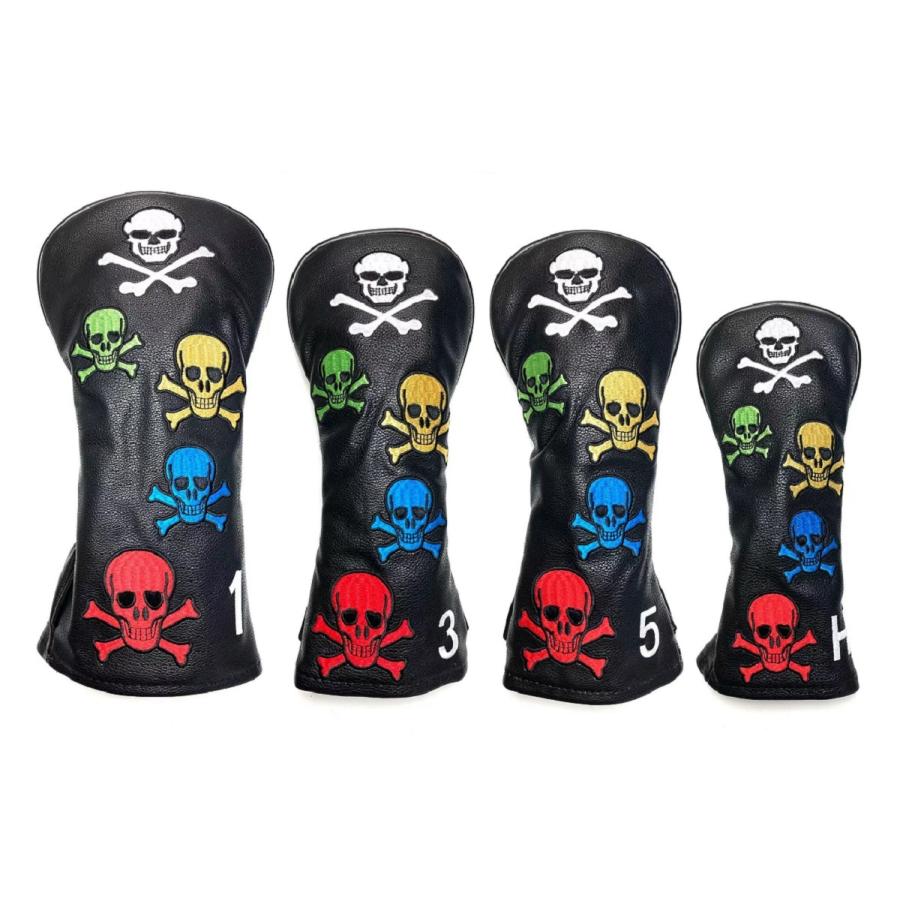 【ヘッドカバー】 5色スカル 単品 1番・3番・5番・X番