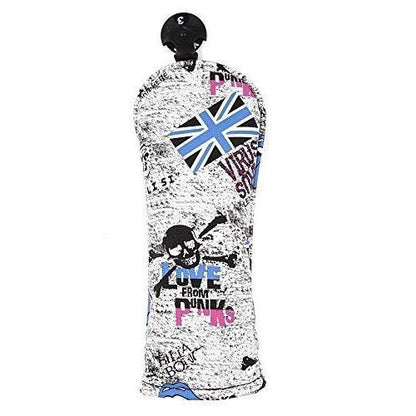 【ヘッドカバー】 スカル×イギリス国旗 単品 ユーティリティー(UT)用
