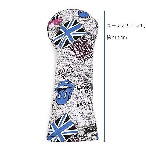 【ヘッドカバー】 スカル×イギリス国旗 単品 ユーティリティー(UT)用