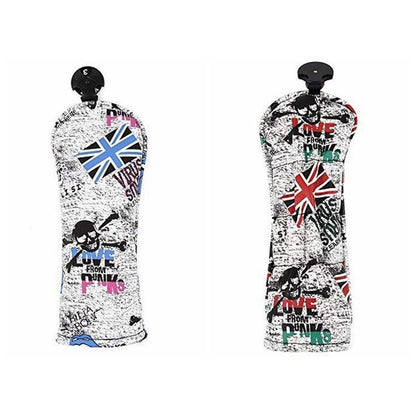 【ヘッドカバー】 スカル×イギリス国旗 単品 ユーティリティー(UT)用