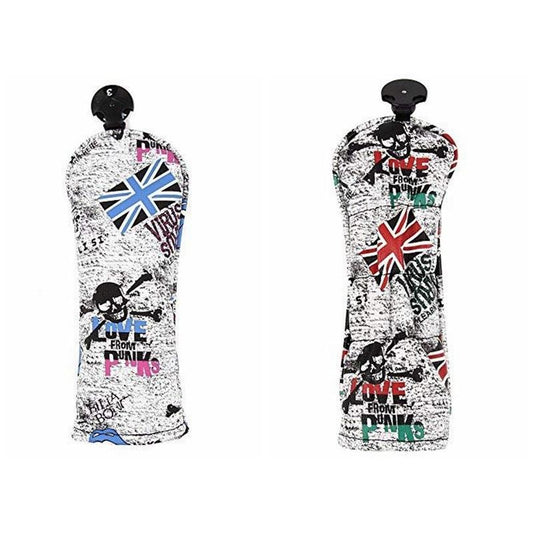 【ヘッドカバー】 スカル×イギリス国旗 単品 ユーティリティー(UT)用