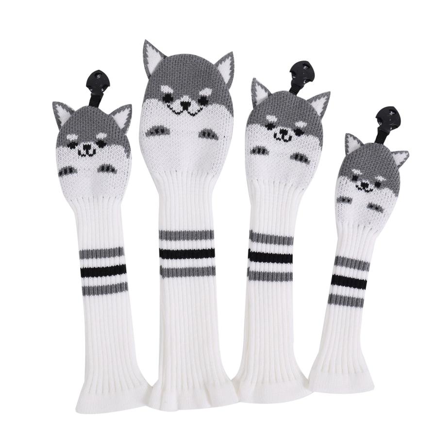 【ヘッドカバー】 秋田犬デザイン  4点セット DR/FW×2/UT