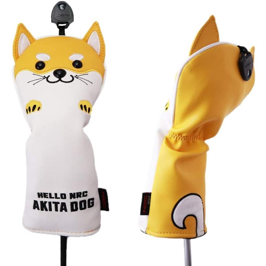 【ヘッドカバー】  秋田犬 ハスキー ラグドール ねこ 5点セット