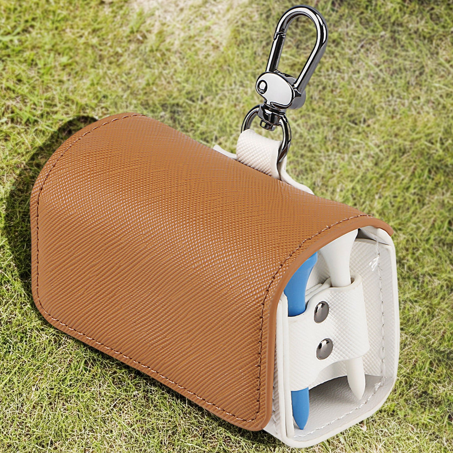 ゴルフボールケース ボールホルダー ゴルフ ポーチ カラビナ付き ベルト装着 メンズ レディース 小物入れ ティーホルダー ゴルフ用品 軽量 コンパクト