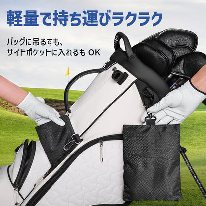 ゴルフカートバッグ 大容量 15〜18個ボール収納 カラビナ付き 多機能 ボールポーチ 小物入れ ティー マーカー 収納 軽量 防水 ナイロン ボールケース