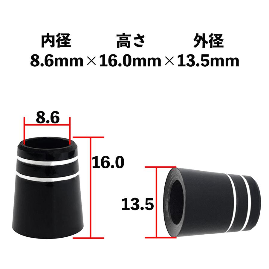 ゴルフ フェルール 10個セット スリーブ再利用ソケット リシャフト部品 銀箔2本 8.6mm 8.9mm 9.3mm 9.5mm