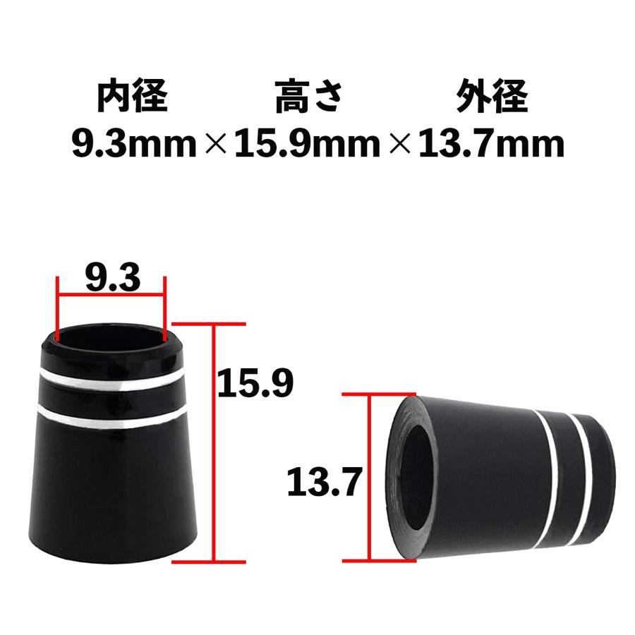 ゴルフ フェルール 10個セット スリーブ再利用ソケット リシャフト部品 銀箔2本 8.6mm 8.9mm 9.3mm 9.5mm