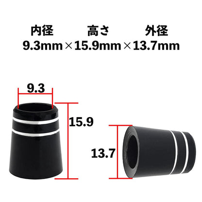 ゴルフ フェルール 10個セット スリーブ再利用ソケット リシャフト部品 銀箔2本 8.6mm 8.9mm 9.3mm 9.5mm