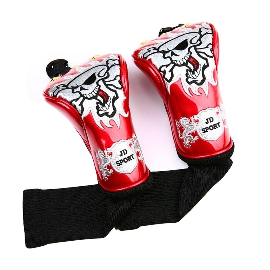 【ヘッドカバー】  スカルデザイン 2点セット FW×2