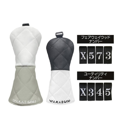 【ヘッドカバー】WAKAE GOLFオリジナル ダイヤ  4点セット DR/FW×2/UT