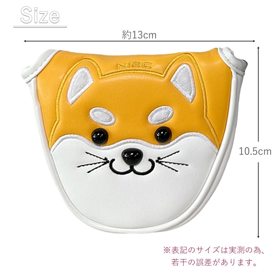 ゴルフ ヘッドカバー パターカバー センターシャフト パターカバー オデッセイ 2ボール 対応 マグネット式 秋田犬 単品販売
