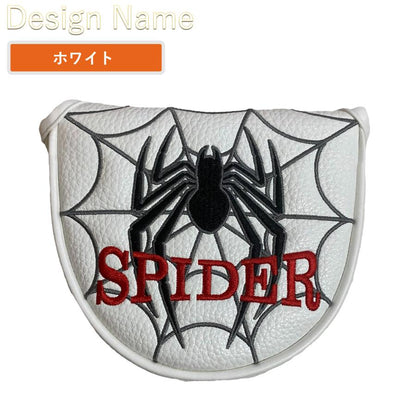 ゴルフ パターカバー マレット ヘッドカバー スパイダー パターカバー マレット ゴルフ カバー 単品 刺繍 防水仕様 spider-NRC