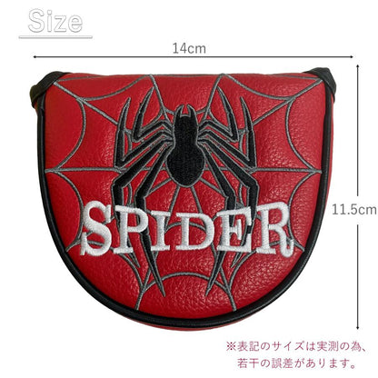 ゴルフ パターカバー マレット ヘッドカバー スパイダー パターカバー マレット ゴルフ カバー 単品 刺繍 防水仕様 spider-NRC