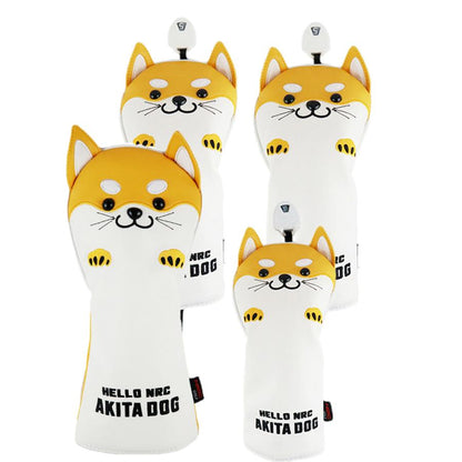 【ヘッドカバー】  秋田犬/サモエド 4点セット