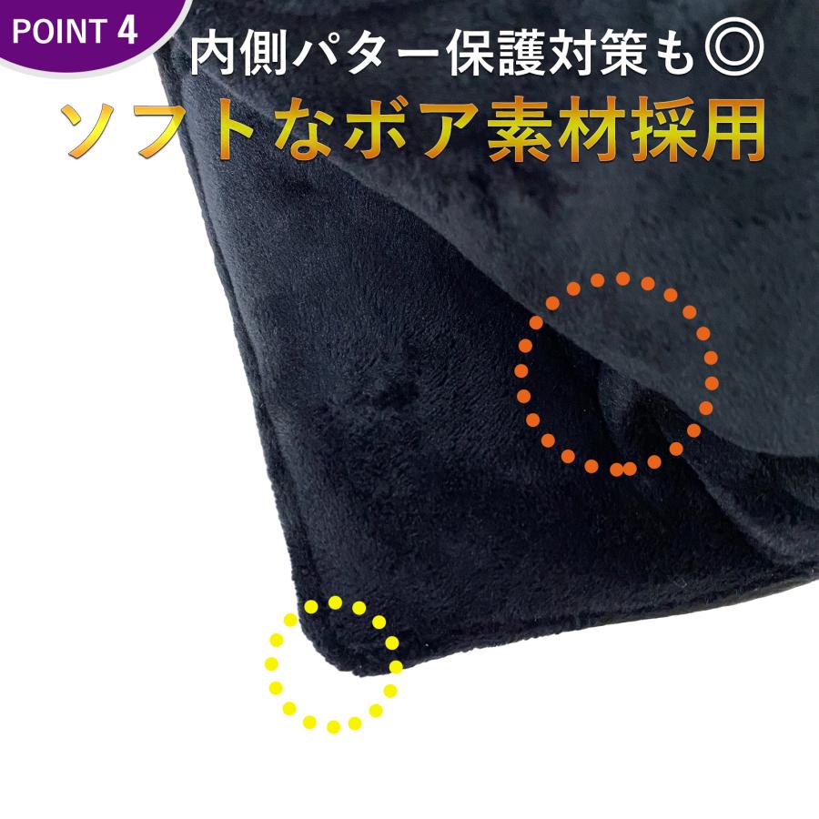 ゴルフ ヘッドカバー パターカバー スコッティーキャメロン オデッセイに適合 マグネット開閉式 ピンタイプ スパイダー2号 キーリング付き 刺繍 黒 白